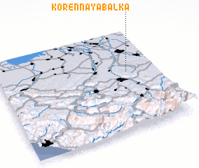 3d view of Korennaya Balka