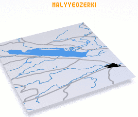 3d view of Malyye Ozerki