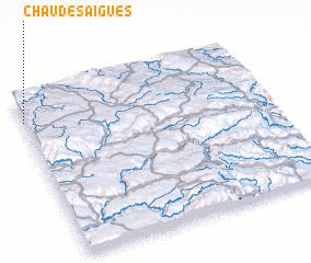 3d view of Chaudes-Aigues