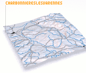 3d view of Charbonnières-lès-Varennes