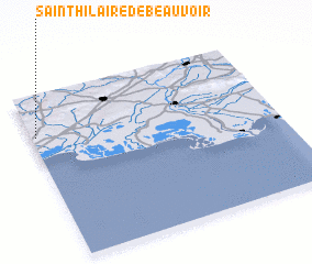 3d view of Saint-Hilaire-de-Beauvoir