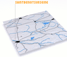 3d view of Saint-Benoît-sur-Seine
