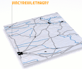 3d view of Vincy-Reuil-et-Magny