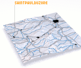 3d view of Saint-Paul-dʼUzore