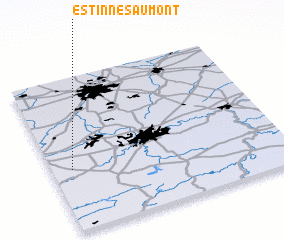 3d view of Estinnes-au-Mont