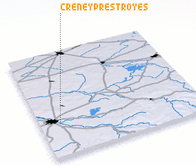 3d view of Créney-près-Troyes