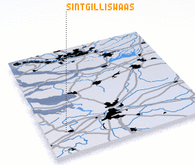 3d view of Sint-Gillis-Waas