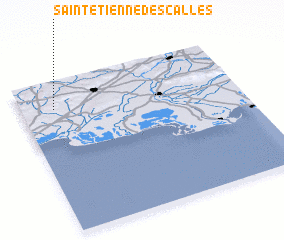 3d view of Saint-Étienne-dʼEscalles