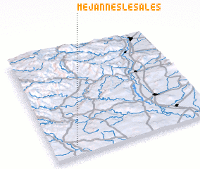 3d view of Méjannes-lès-Alès