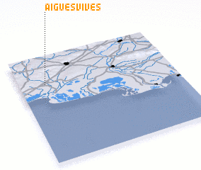 3d view of Aigues-Vives