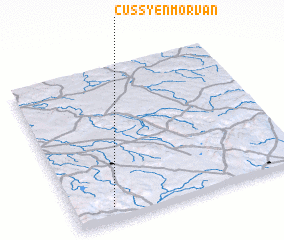 3d view of Cussy-en-Morvan