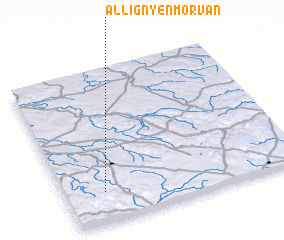 3d view of Alligny-en-Morvan