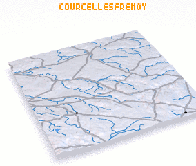 3d view of Courcelles-Frémoy