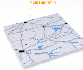 3d view of Saint-Aventin