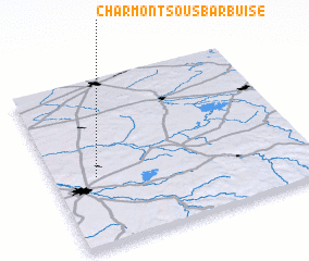 3d view of Charmont-sous-Barbuise