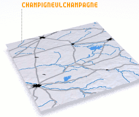 3d view of Champigneul-Champagne