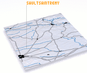 3d view of Sault-Saint-Rémy