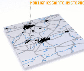 3d view of Montignies-Saint-Christophe