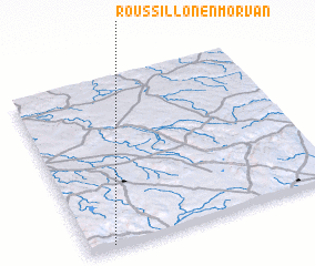 3d view of Roussillon-en-Morvan