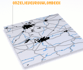 3d view of Onze-Lieve-Vrouw-Lombeek