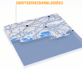 3d view of Saint-Géniès-de-Malgoirès