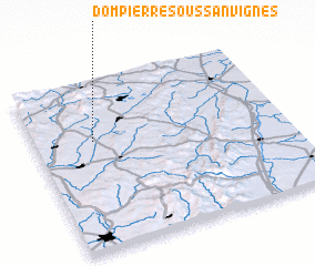 3d view of Dompierre-sous-Sanvignes