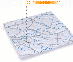 3d view of Dompierre-en-Morvan