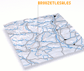 3d view of Brouzet-lès-Alès