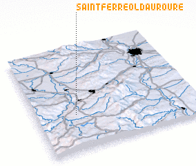 3d view of Saint-Ferréol-dʼAuroure