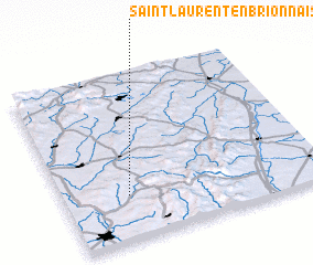 3d view of Saint-Laurent-en-Brionnais