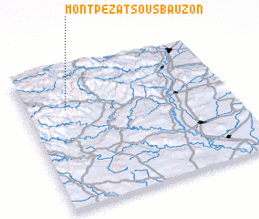 3d view of Montpezat-sous-Bauzon