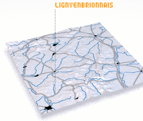 3d view of Ligny-en-Brionnais