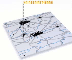 3d view of Haine-Saint-Pierre