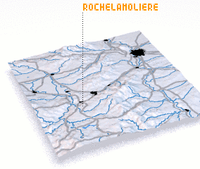 3d view of Roche-la-Molière