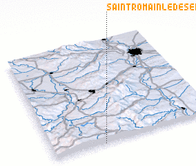 3d view of Saint-Romain-le-Desert