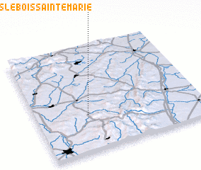 3d view of Ouroux-sous-le-Bois-Sainte-Marie