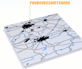 3d view of Faubourg Sainte-Anne