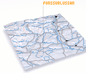 3d view of Fons-sur-Lussan