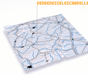 3d view of Vendenesse-lès-Charolles