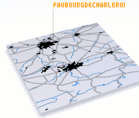 3d view of Faubourg de Charleroi