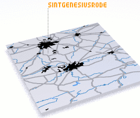 3d view of Sint-Genesius-Rode