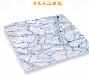 3d view of Vals-les-Bains