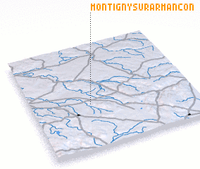 3d view of Montigny-sur-Armançon