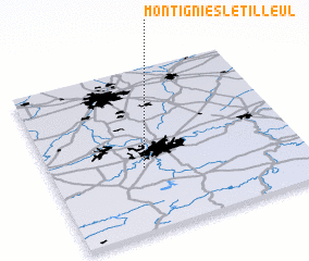 3d view of Montignies-le-Tilleul