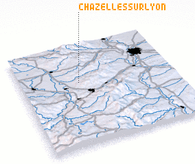 3d view of Chazelles-sur-Lyon