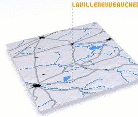 3d view of La Villeneuve-au-Chêne