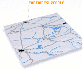 3d view of Fontaine-sur-Coole