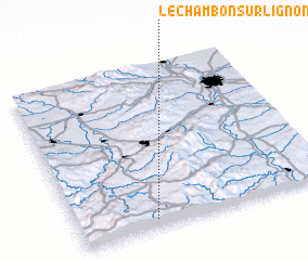 3d view of Le Chambon-sur-Lignon