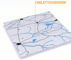 3d view of Chalette-sur-Voire