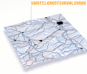 3d view of Saint-Clément-sur-Valsonne